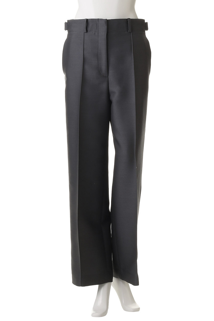 ebure(エブール)｜シルクウールツイル ワイドストレートパンツ