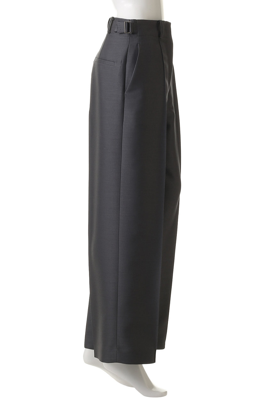 ebure(エブール)｜シルクウールツイル ワイドストレートパンツ