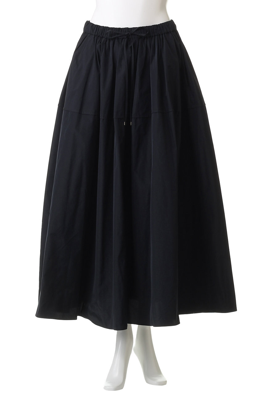 ebure(エブール)｜マイクロタフタ イージーギャザースカート/ダーク