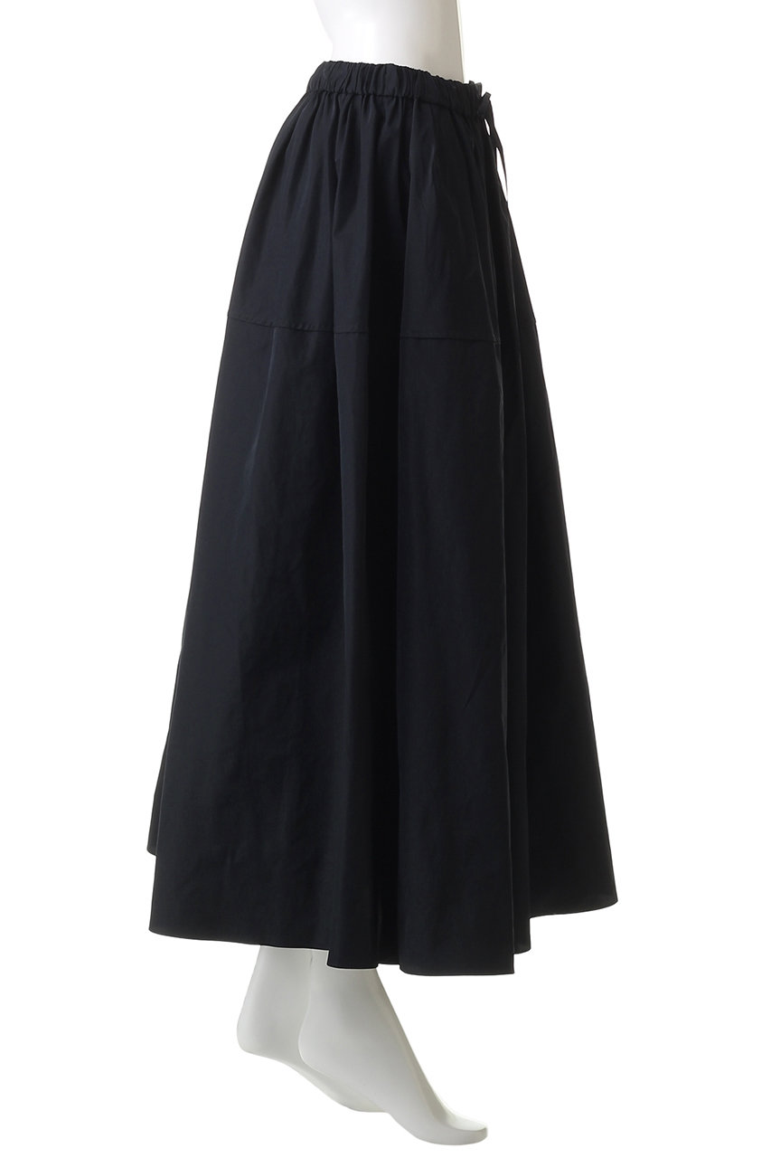 ebure(エブール)｜マイクロタフタ イージーギャザースカート/ダーク