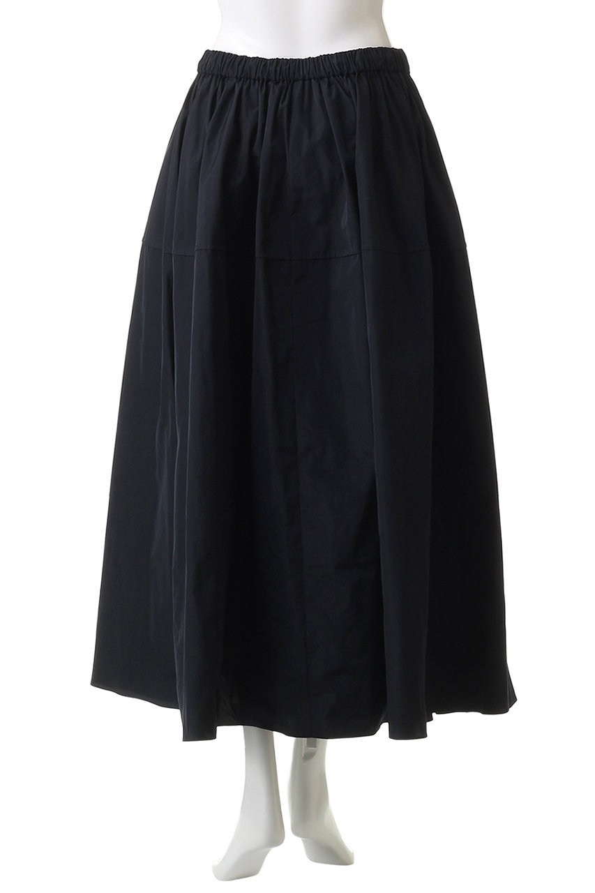 ebure(エブール)｜マイクロタフタ イージーギャザースカート/ダーク