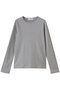 【予約販売】ナローネックロングスリーブ クルーネックカットソー エブール/ebure トップグレー