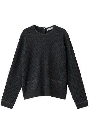 エブール ebure ウールVネックニット プルオーバー ネイビー ebure 【値下げ】EBURE Vネック半袖ニット 2810800278 3264