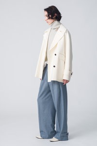 ebure エブール ジロンラム メルトン オーバー コート 36 ebure