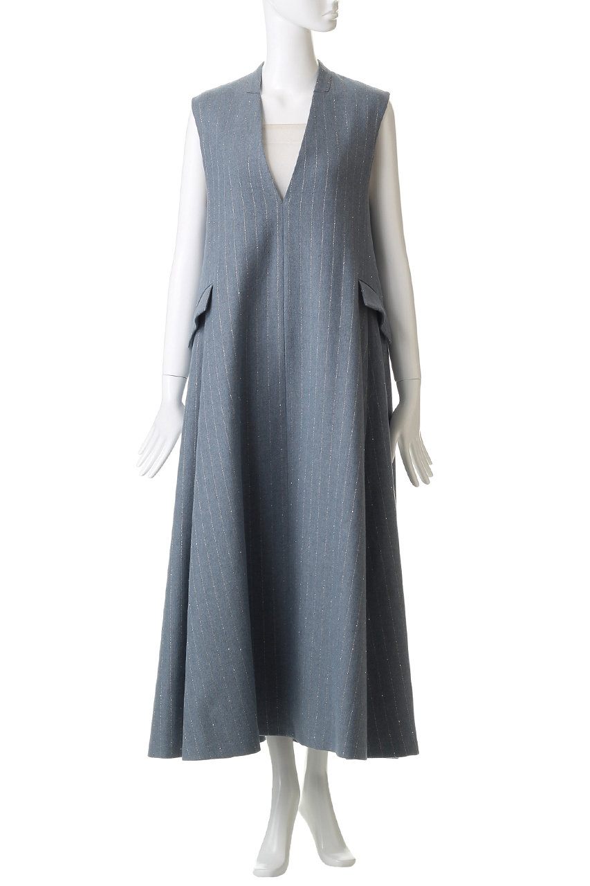 ebure(エブール)｜スパングルウールストライプ 深Vネック