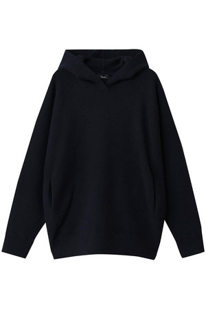 エブール/ebureのニュアンスニッティングカシミア フーデットプルオーバー(110300/110301)