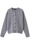 ニュアンスニッティングカシミア ブルゾンカーディガン エブール/ebure トップグレー