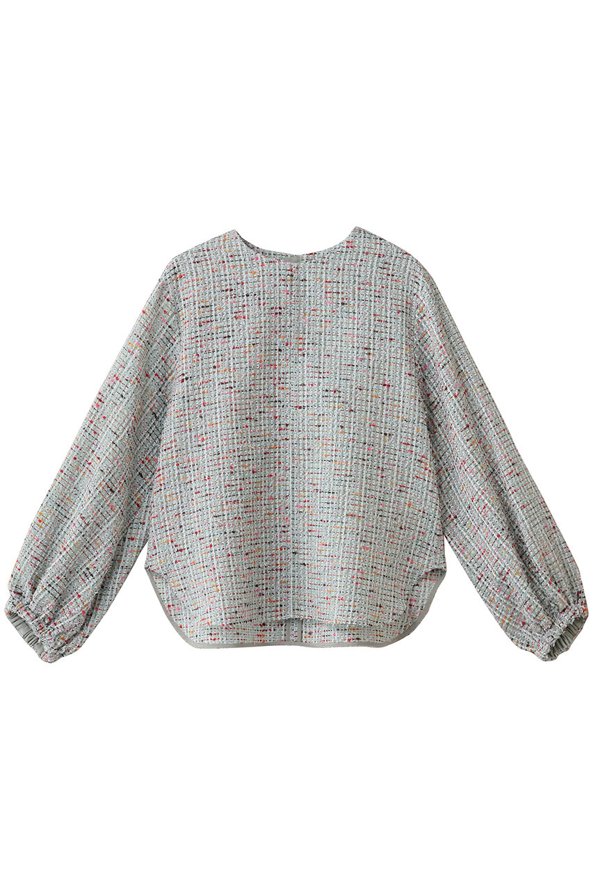 ebure カラースラブシアー プルオーバーブラウス (ライトグリーン, 38) エブール ELLE SHOP