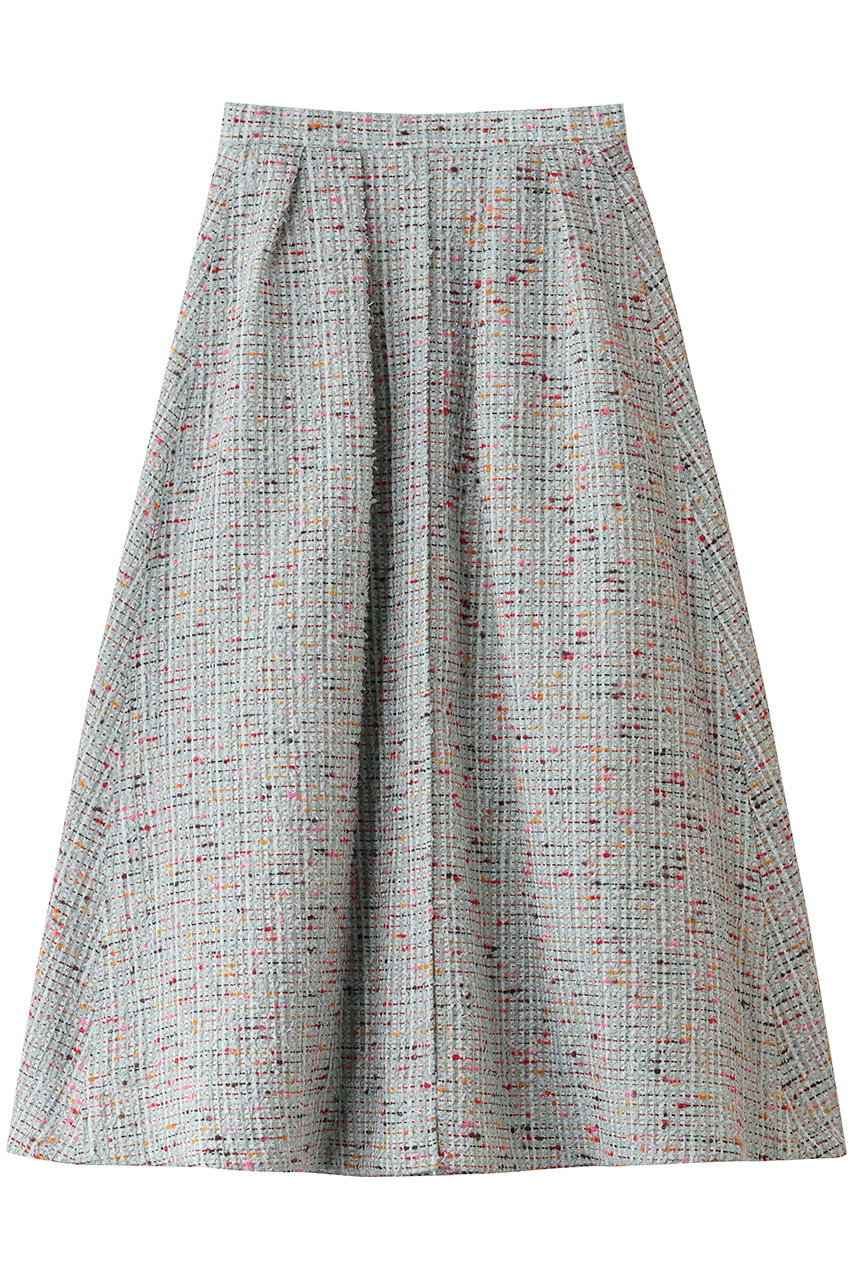 ebure カラースラブシアー フレアスカート (ライトグリーン, 36) エブール ELLE SHOP