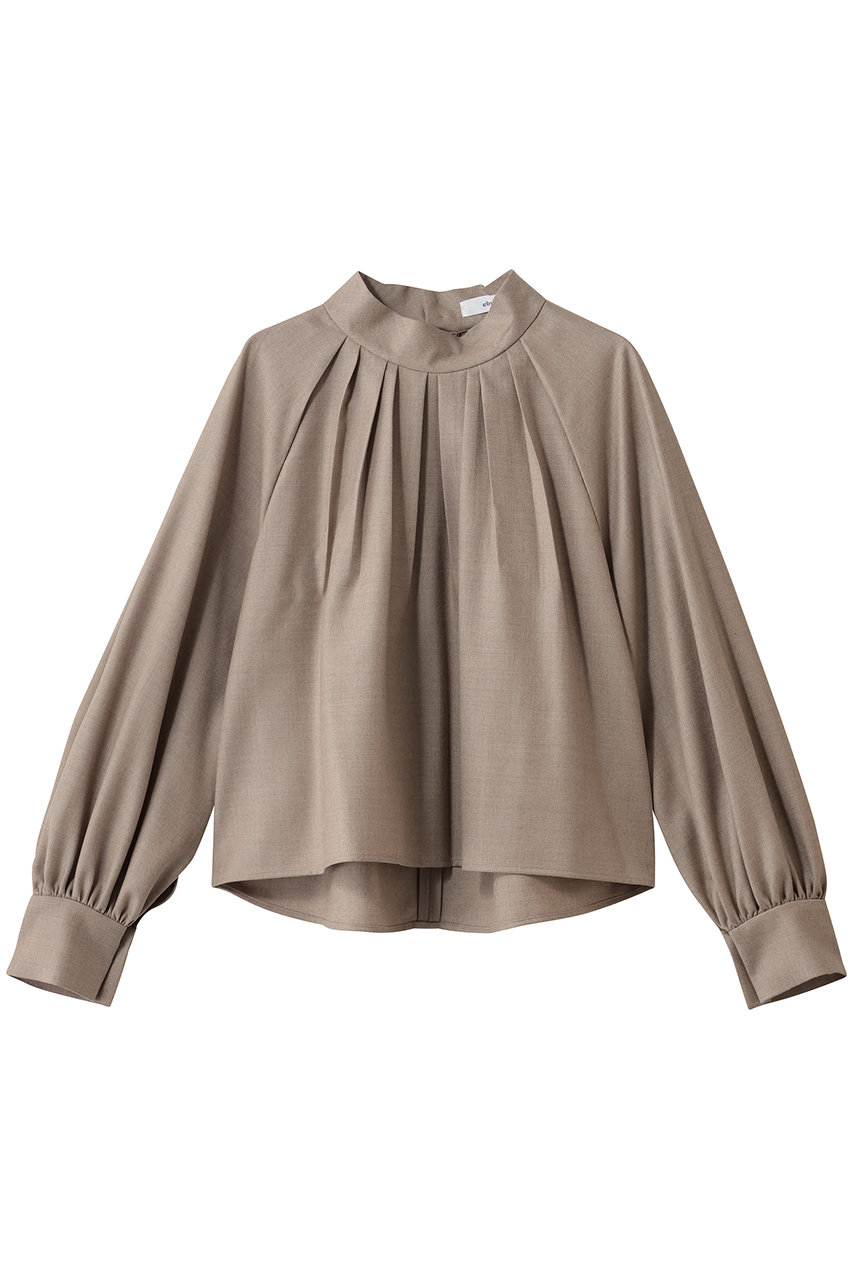 ebure(エブール)｜ウールフラノ ハイネックプルオーバーブラウス