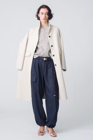 エブール/ebureのウールフラノ カーゴディテールパンツ