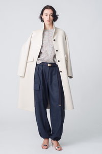 ebure(エブール)｜カシミアリバー ロングコート/アイボリー の通販