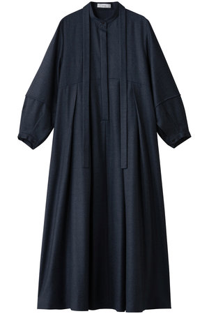 エブール/ebureのウールフラノ ボウタイワンピース(110500/110502)