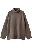 ウールカシミアミドルゲージ タートルネックニットプルオーバー エブール/ebure