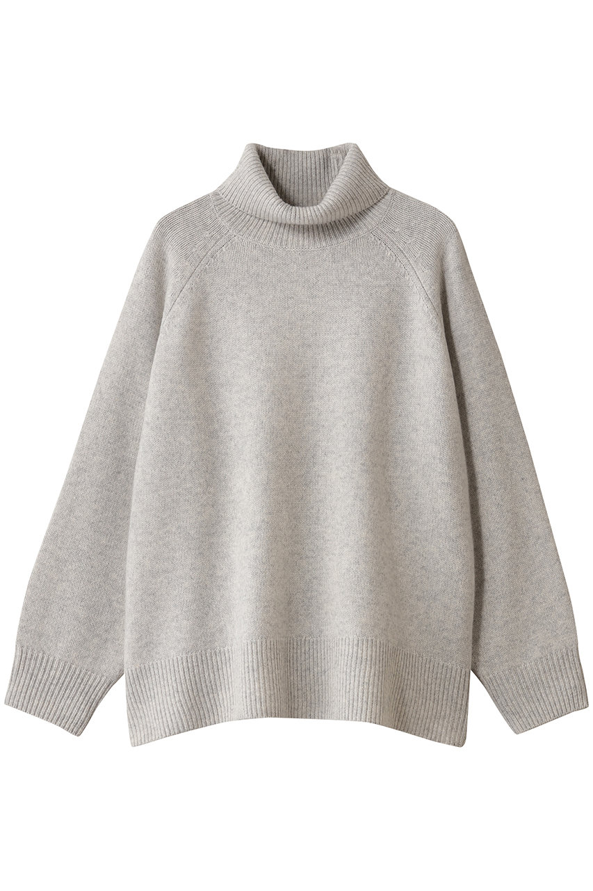 ウールカシミアミドルゲージ タートルネックニットプルオーバー