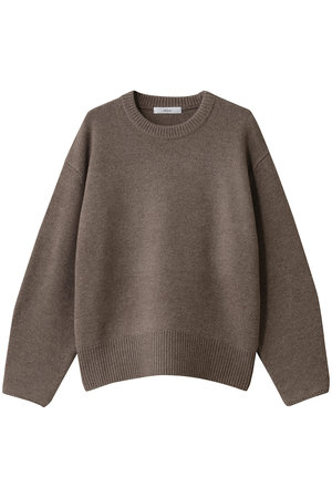 エブール/ebureのウールカシミアミドルゲージ クルーネックニットプルオーバー(110300/110301)