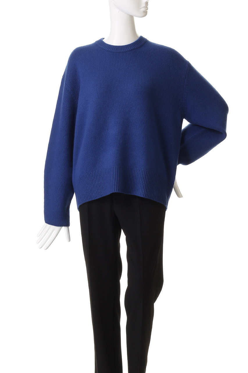 ebure(エブール)｜ウールカシミアミドルゲージ クルーネックニットプル