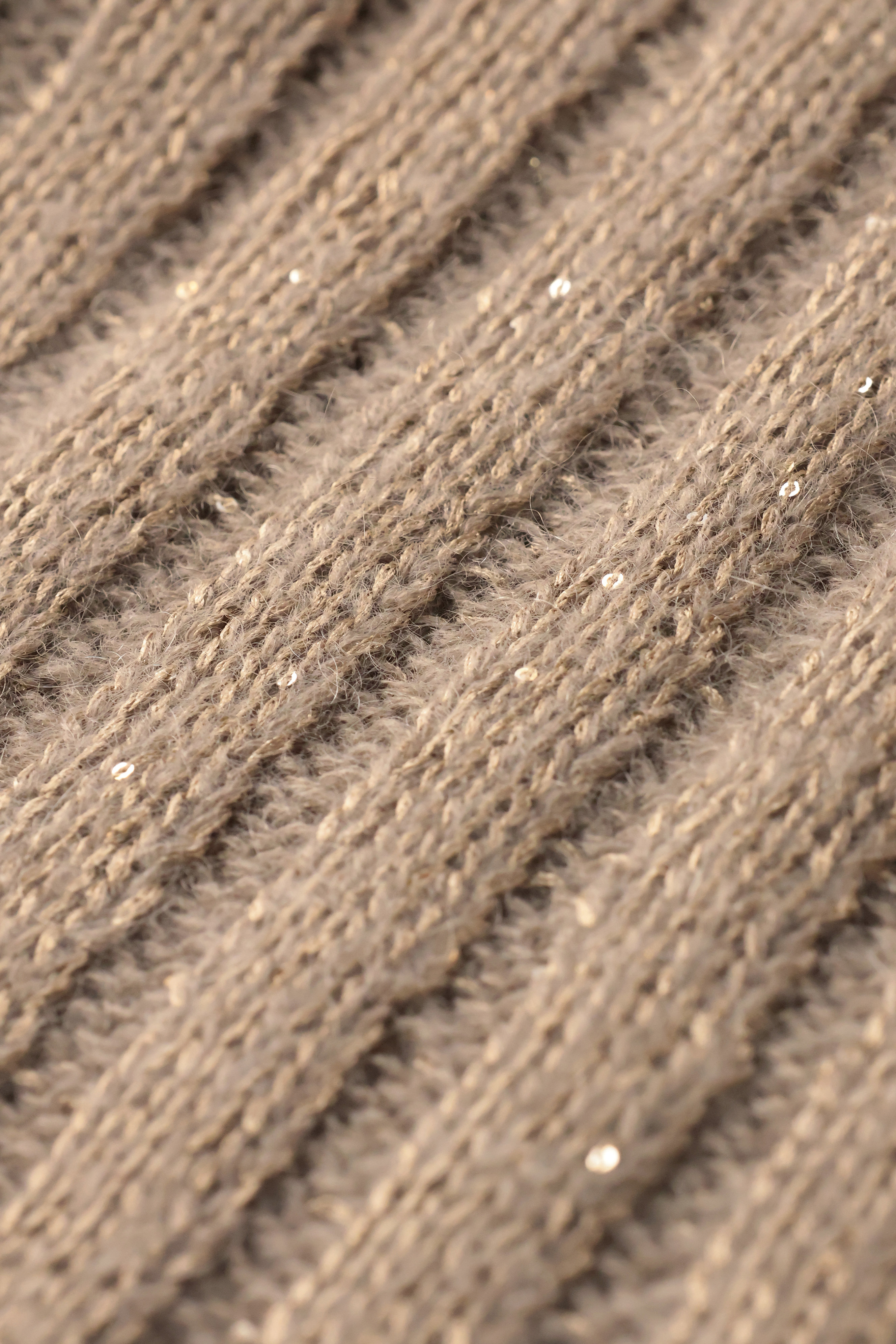 ebure(エブール)｜モヘアスパンコール クルーネックリブニットプル