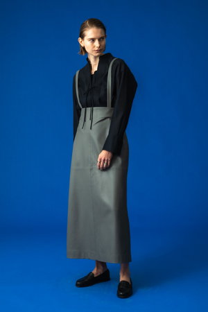 エブール/ebureのソフトレザー ハイウエストタイトスカート(110700/110702)