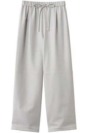 エブール/ebureのソフトレザー ドロストワイドパンツ(110600/110601)