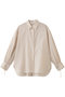 ライトウールシルク パフスリーブシャツ エブール/ebure ライトベージュ