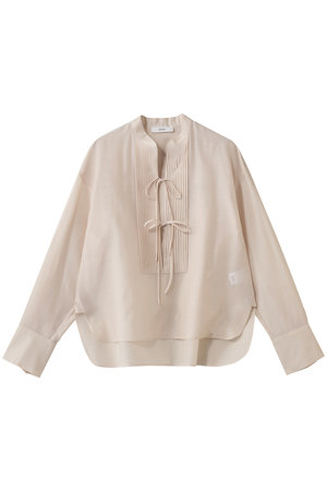 エブール/ebureのライトウールシルク バンドカラーブラウス(110400/110403)