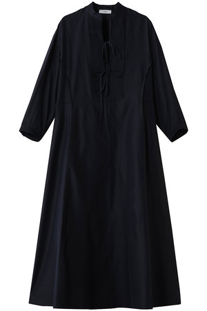 エブール/ebureのライトウールシルク バンドカラーワンピース(110500/110502)