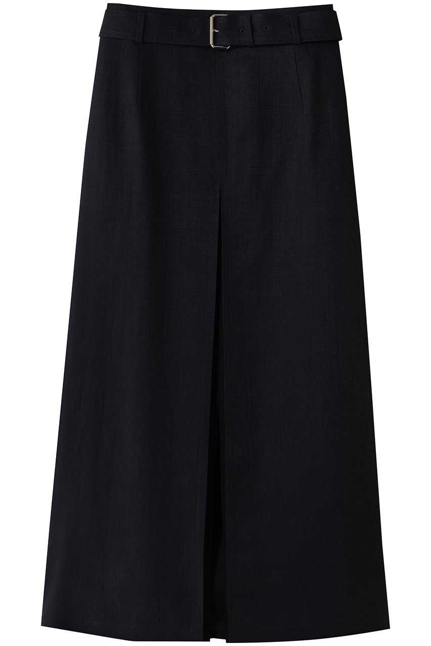 エブール/ebureのビスコースブッチャー ベルテッドスカート(ネイビー/4310500085/26SSBL01)