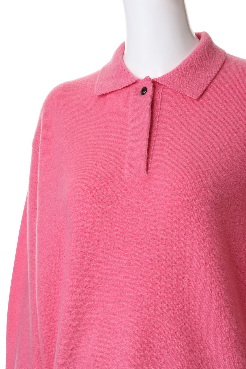 ebure(エブール)｜ハイゲージカシミア ポロカラーニットプルオーバー