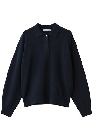 エブール/ebureのハイゲージカシミア ポロカラーニットプルオーバー(110300/110301)