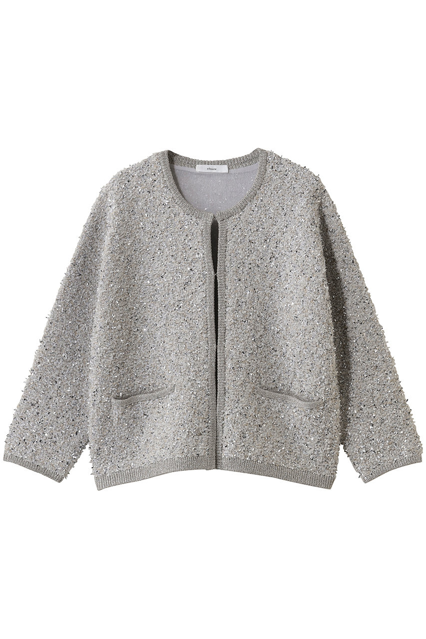 ebure(エブール)｜ブライトヤーンジャカード クルーネックニット