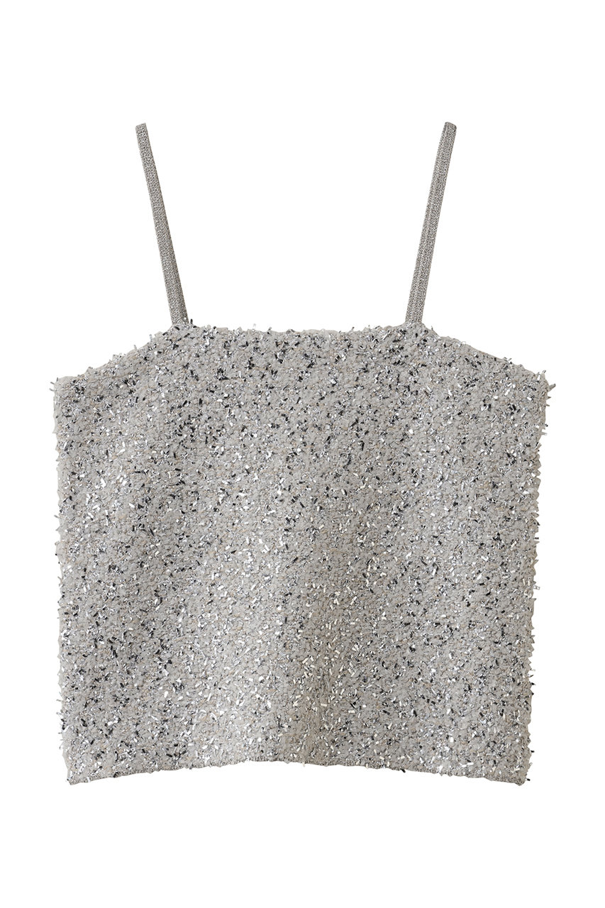 エブール/ebureのブライトヤーンジャカード ニットビスチェ(グレー/4310800198/26SSKT04)