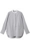 エッセンシャルコットン クレリックバンドカラーシャツ エブール/ebure グレー