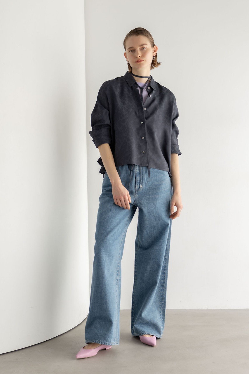 ebure(エブール)｜コンフォートデニム ワイドパンツ/インディゴ の通販