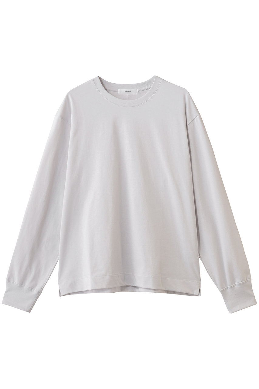エブール/ebureのコットンロングスリーブTシャツ(ライトグレー/9910900449/ebcs17)