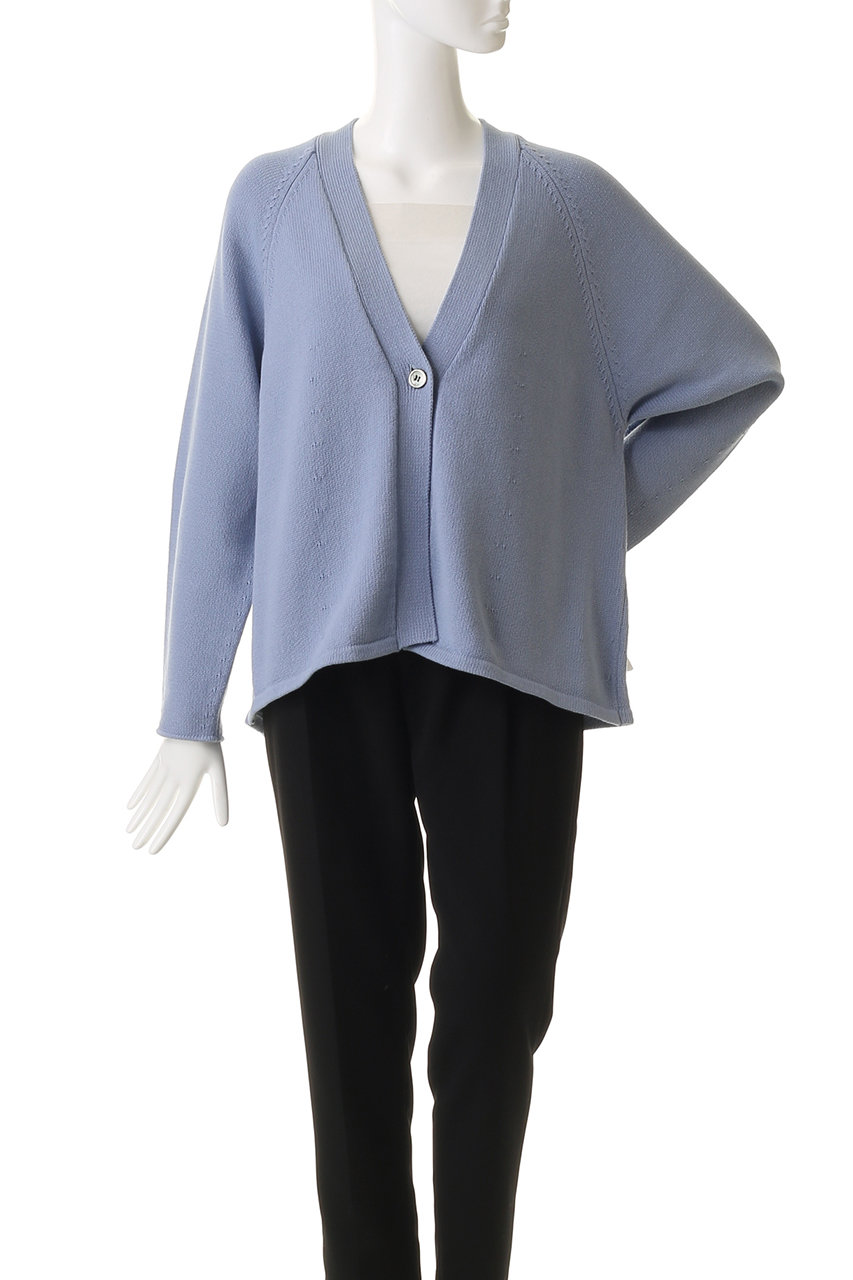 ebure(エブール)｜コットンナイロンミドルゲージニット Vネック