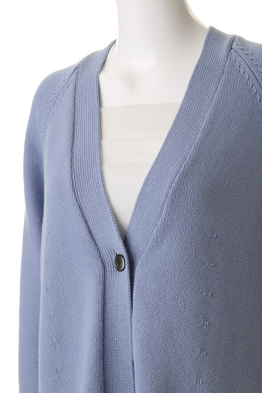 ebure(エブール)｜コットンナイロンミドルゲージニット Vネック