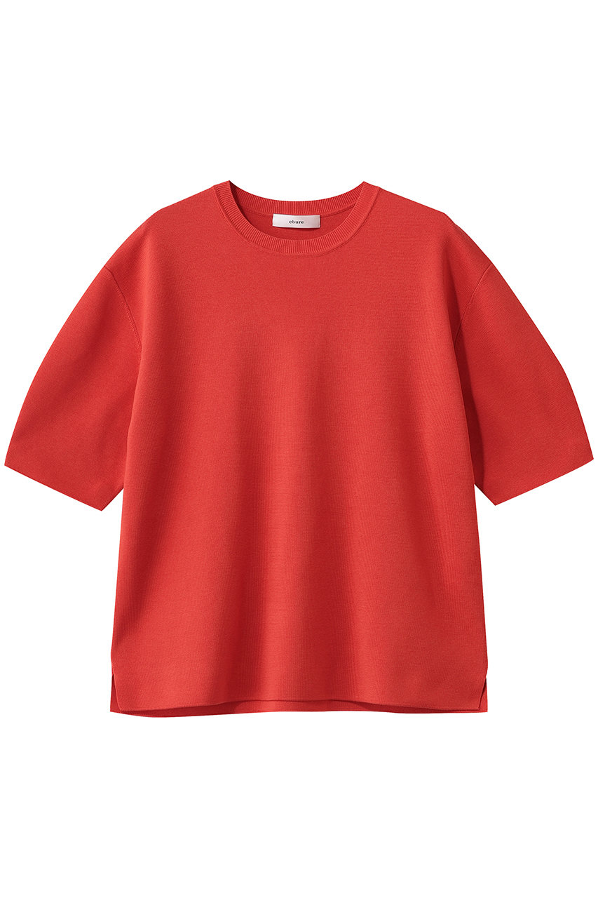 シルクコットンハイゲージ ハーフスリーブニットプルオーバー