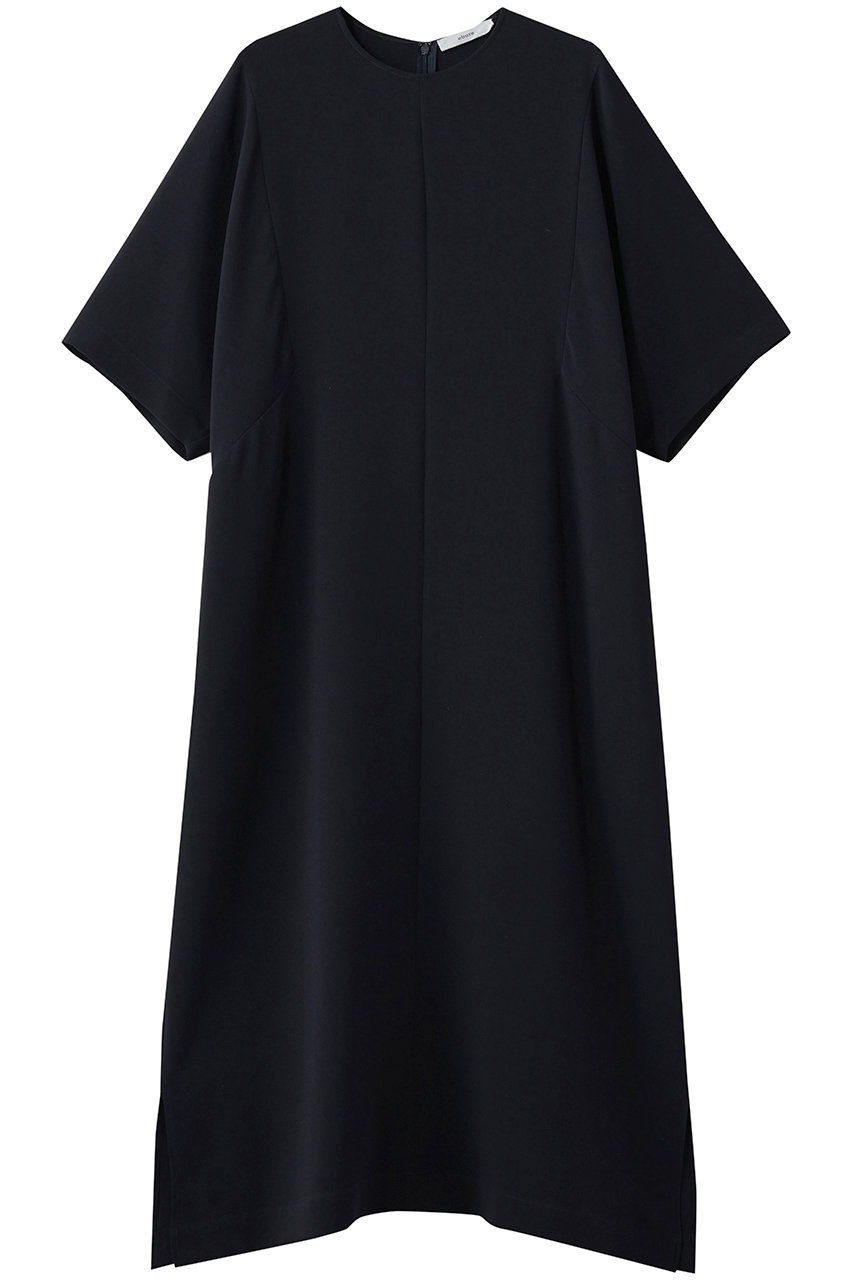 エブール/ebureの【1/30 0:00販売開始】トリアセダブルクロス ウォッシャブルワンピース(ネイビー/9910300128/EBOP01)