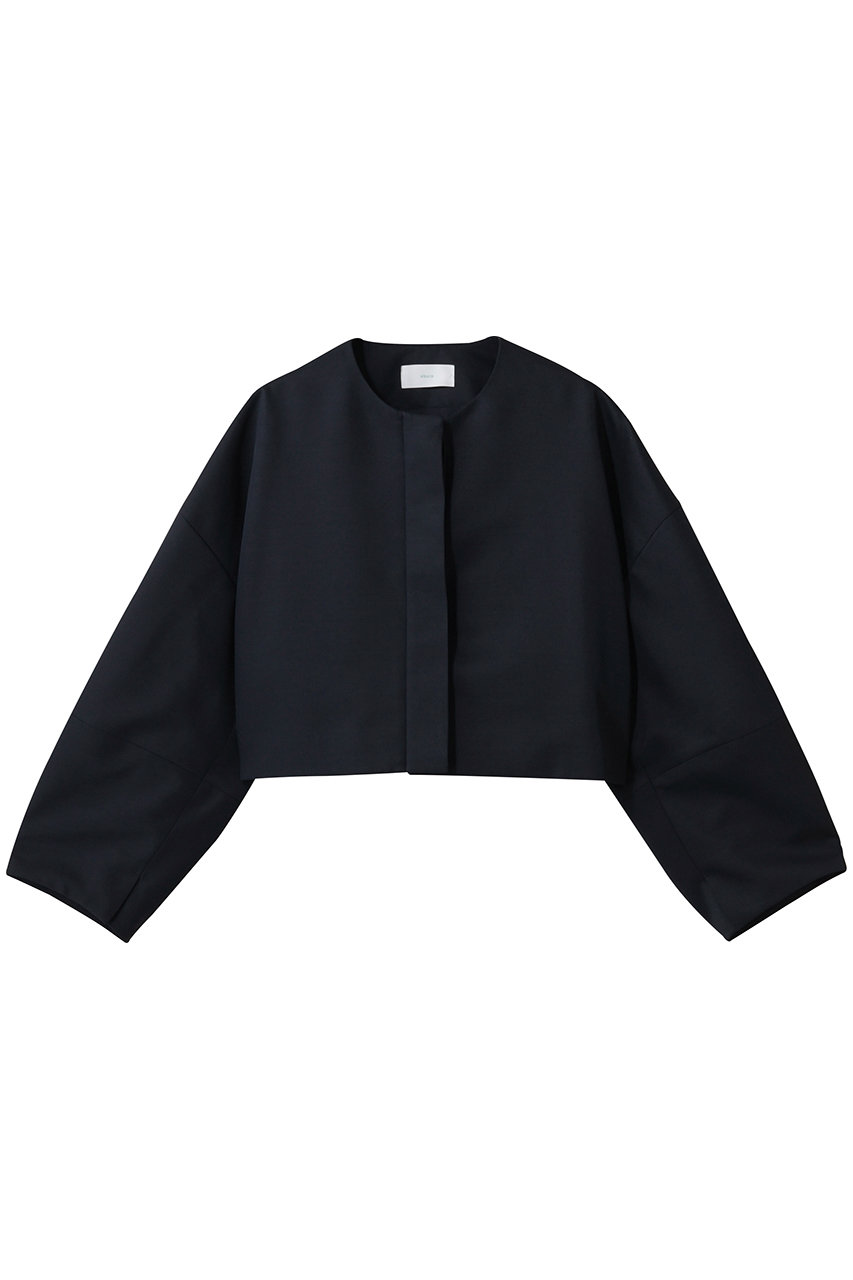 エブール/ebureの【店舗限定】スラブラチネ ノーカラーショートジャケット(ネイビー/4310400187/26SSJK02KK)