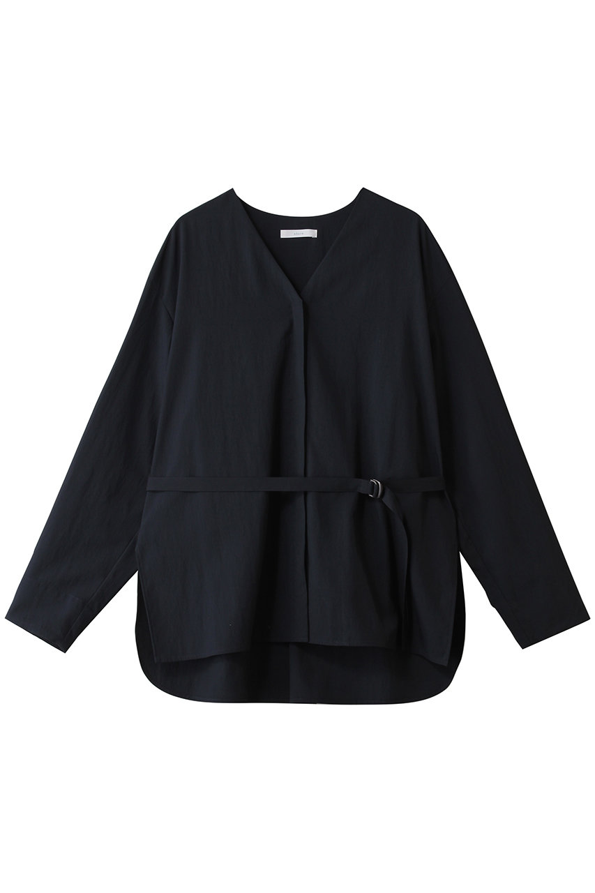 エブール/ebureの【店舗限定】リライムタイプライター ノーカラーブラウス(ネイビー/4310700577/26SSBL01KK)