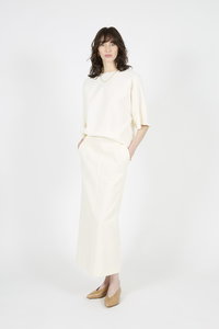 ebure  ダブルラッセルカットソー 中古・古着通販】ebure (エブール) ダブルラッセルクルーネック
