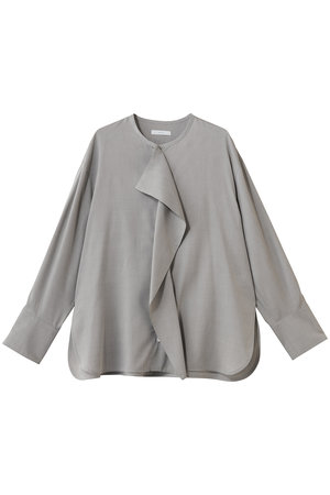 エブール/ebureの【店舗限定】ドレープポプリン ノーカラーブラウス(110400/110403)