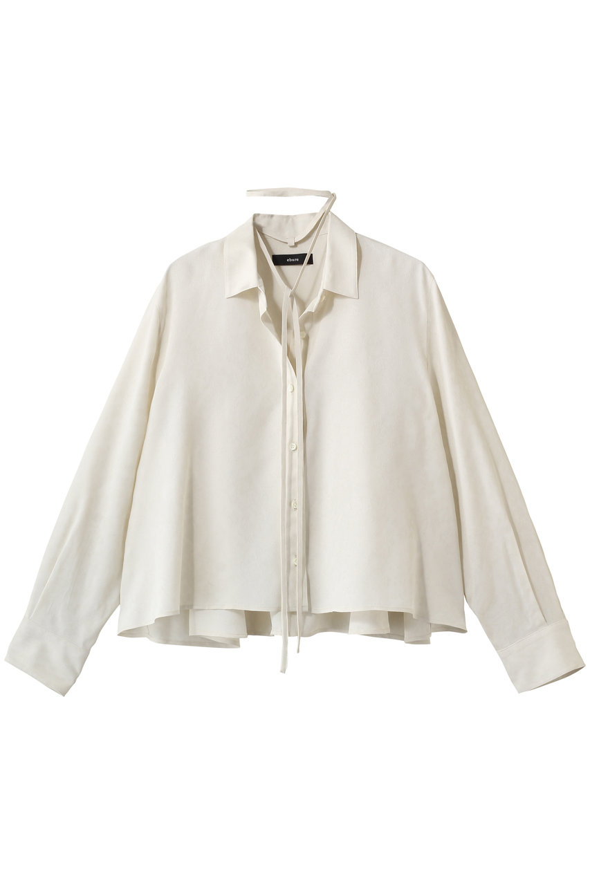 エブール/ebureの【2/13 0:00販売開始】フラワービスジャカード フレアブラウス(アイボリー/4310700414/26SSBL08)