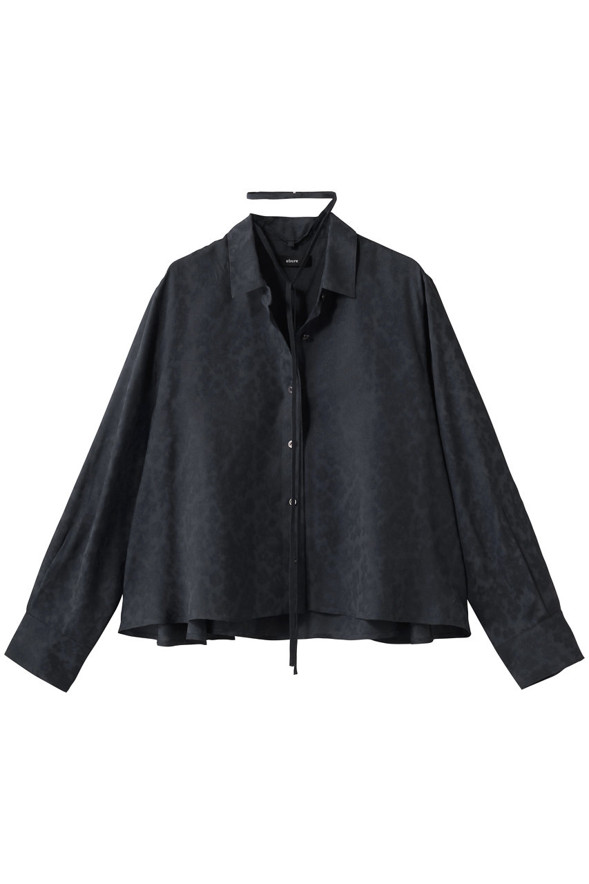 エブール/ebureの【2/13 0:00販売開始】フラワービスジャカード フレアブラウス(グレー/4310700414/26SSBL08)