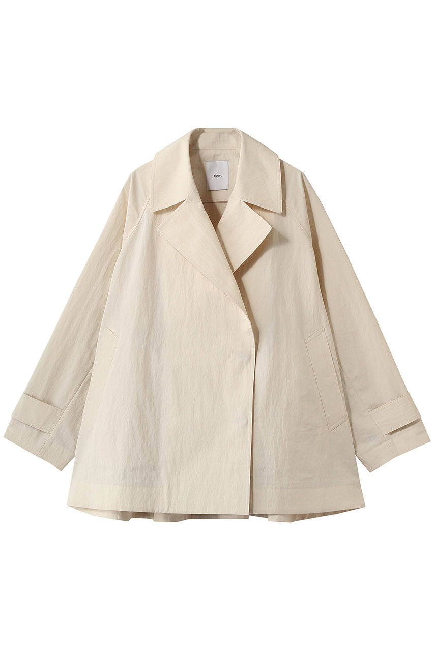 エブール/ebureのライトシュリンクコットン ショートコート(ライトベージュ/4310200028/26SSCT04)