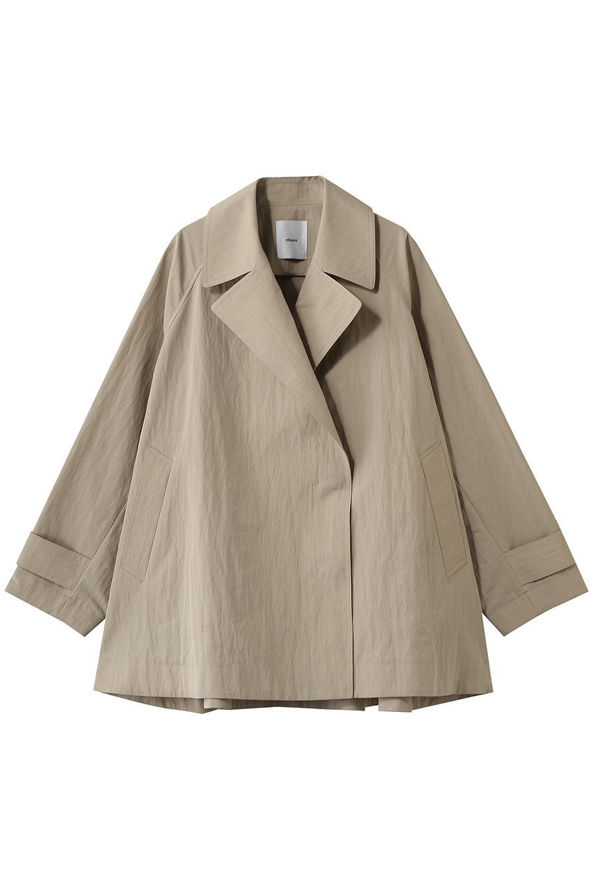 エブール/ebureのライトシュリンクコットン ショートコート(ベージュ/4310200028/26SSCT04)