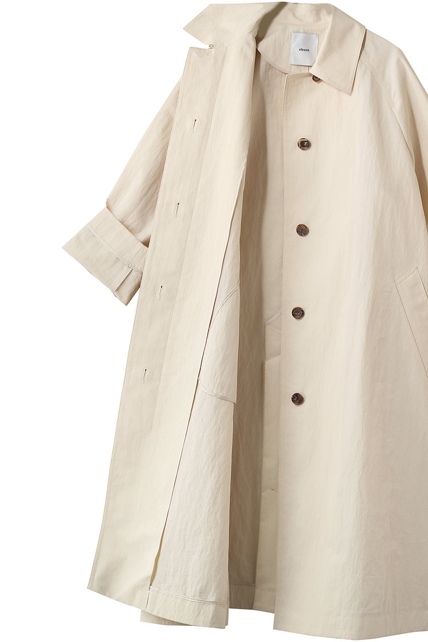 ebure（エブール） ベージュ ガウンコート ebure 美品 21SS ebure エブール オーガンジーシアートレンチコート