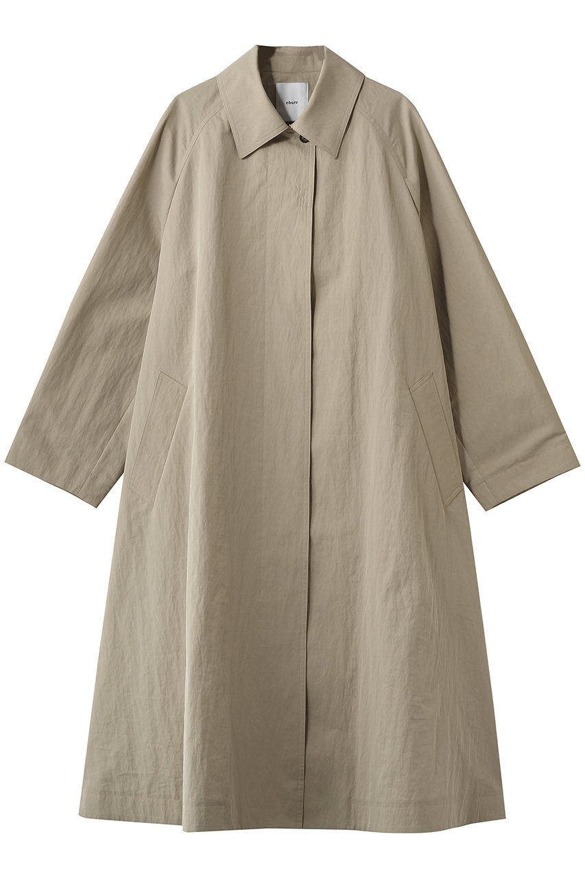 エブール/ebureのライトシュリンクコットン ステンカラーコート(ベージュ/4310200029/26SSCT05)
