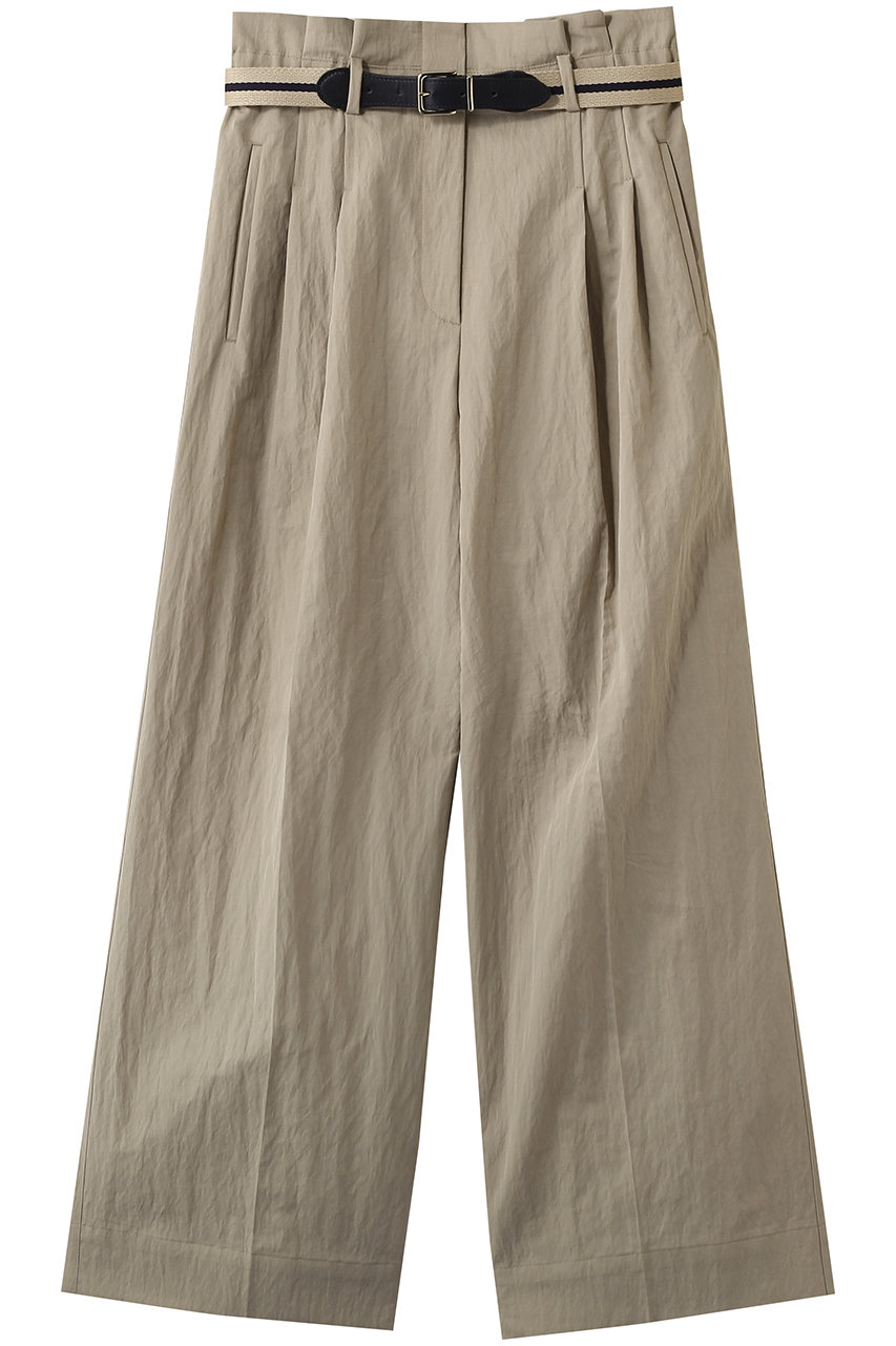 エブール/ebureの【2/13 0:00販売開始】ライトシュリンクコットン ベルト付イージーワイドパンツ(ベージュ/4310600583/26SSPT07)